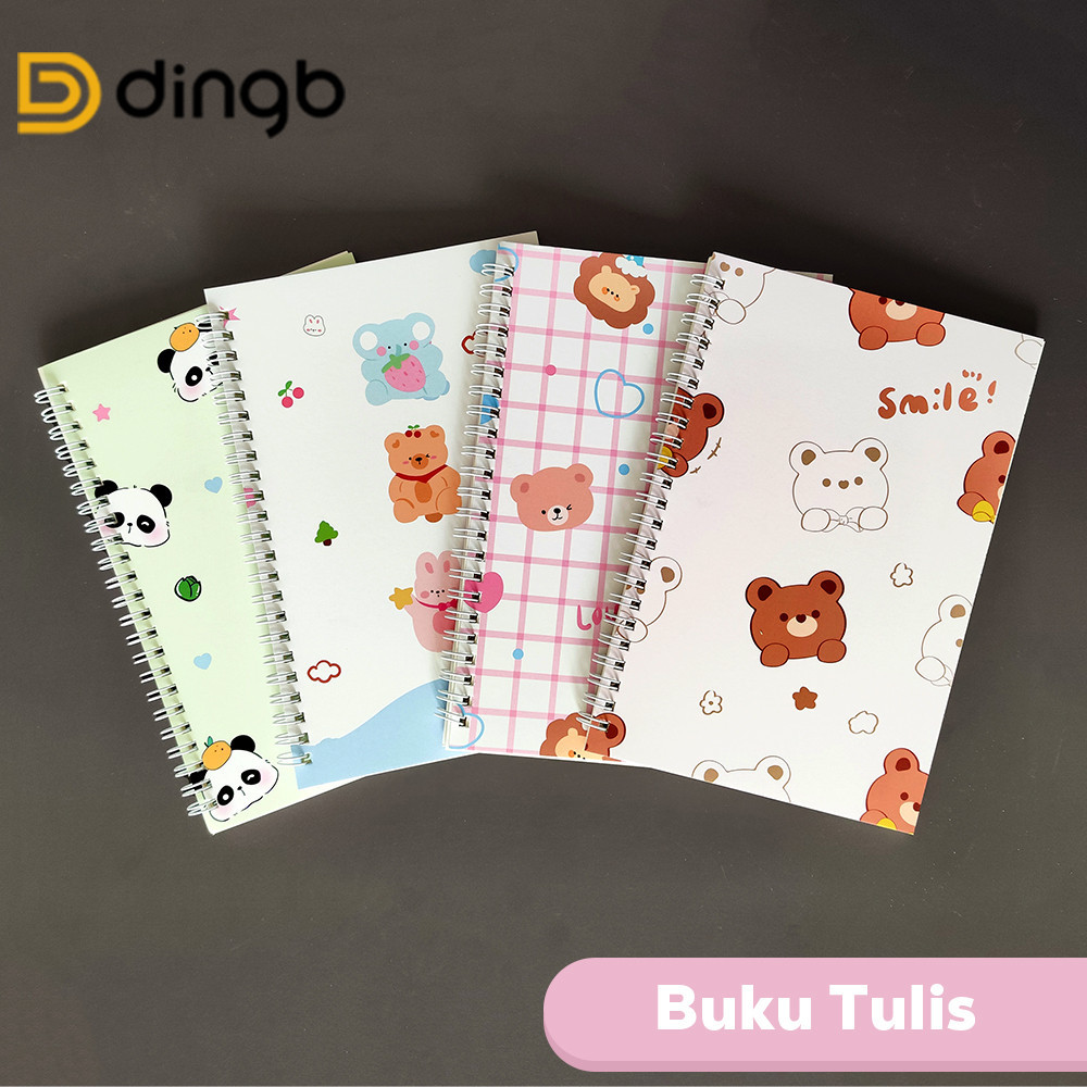 

DINGB Notebook Spiral A5 Motif Lucu Panda Beruang 60 Lembar – Buku Catatan Bergaris ZXB-2334