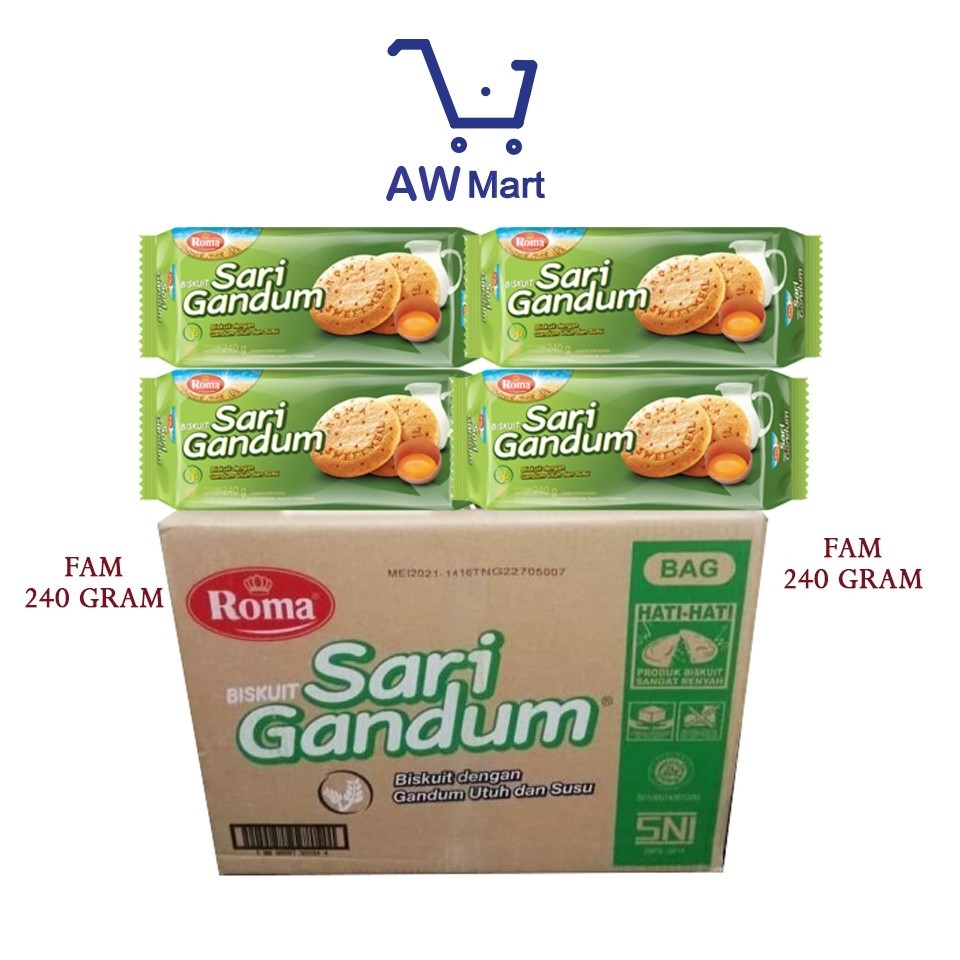 

1 DUS - SARI GANDUM FAM 240 GRAM - 1 KARTON (ISI 20 PCS)