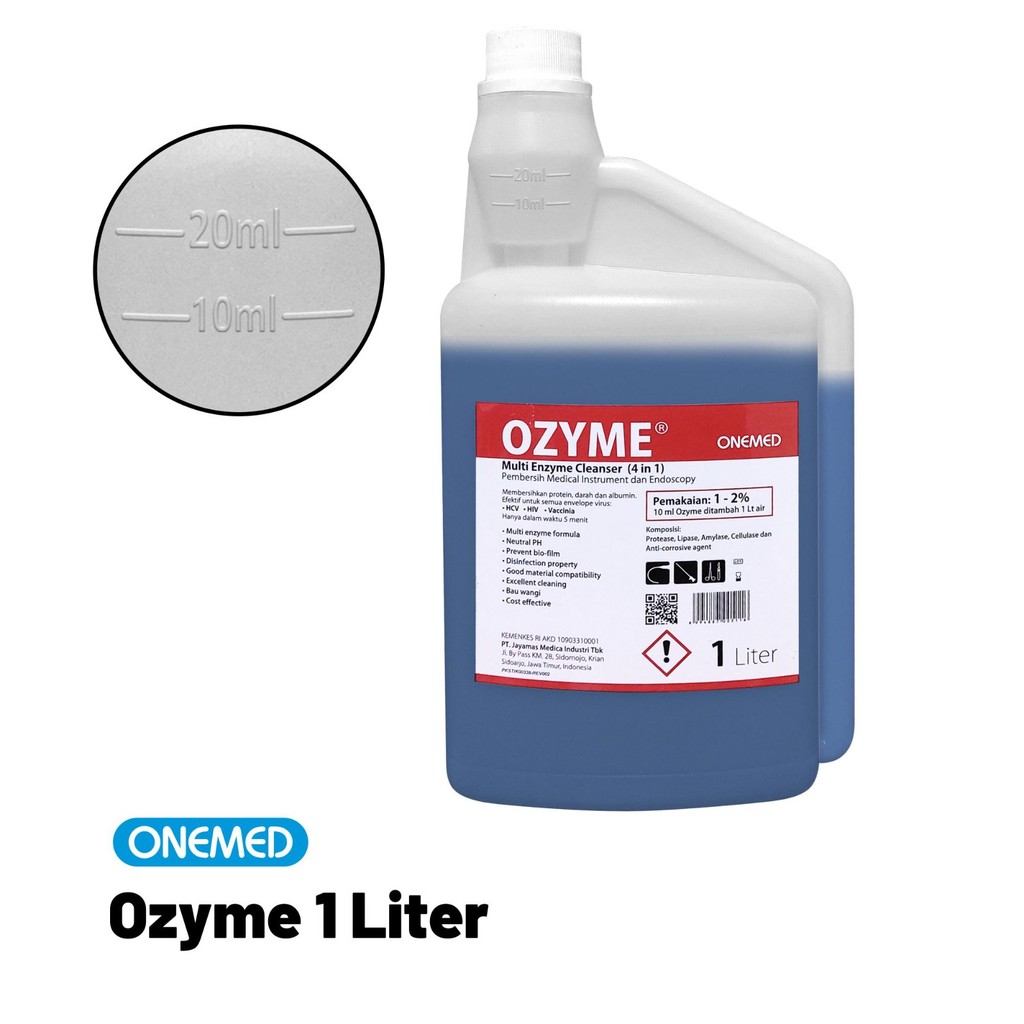 ONEMED Ozyme Multi Enzyme Cleanser 1L (4 in 1) - Pembersih Instrument dan Endoskopi OM