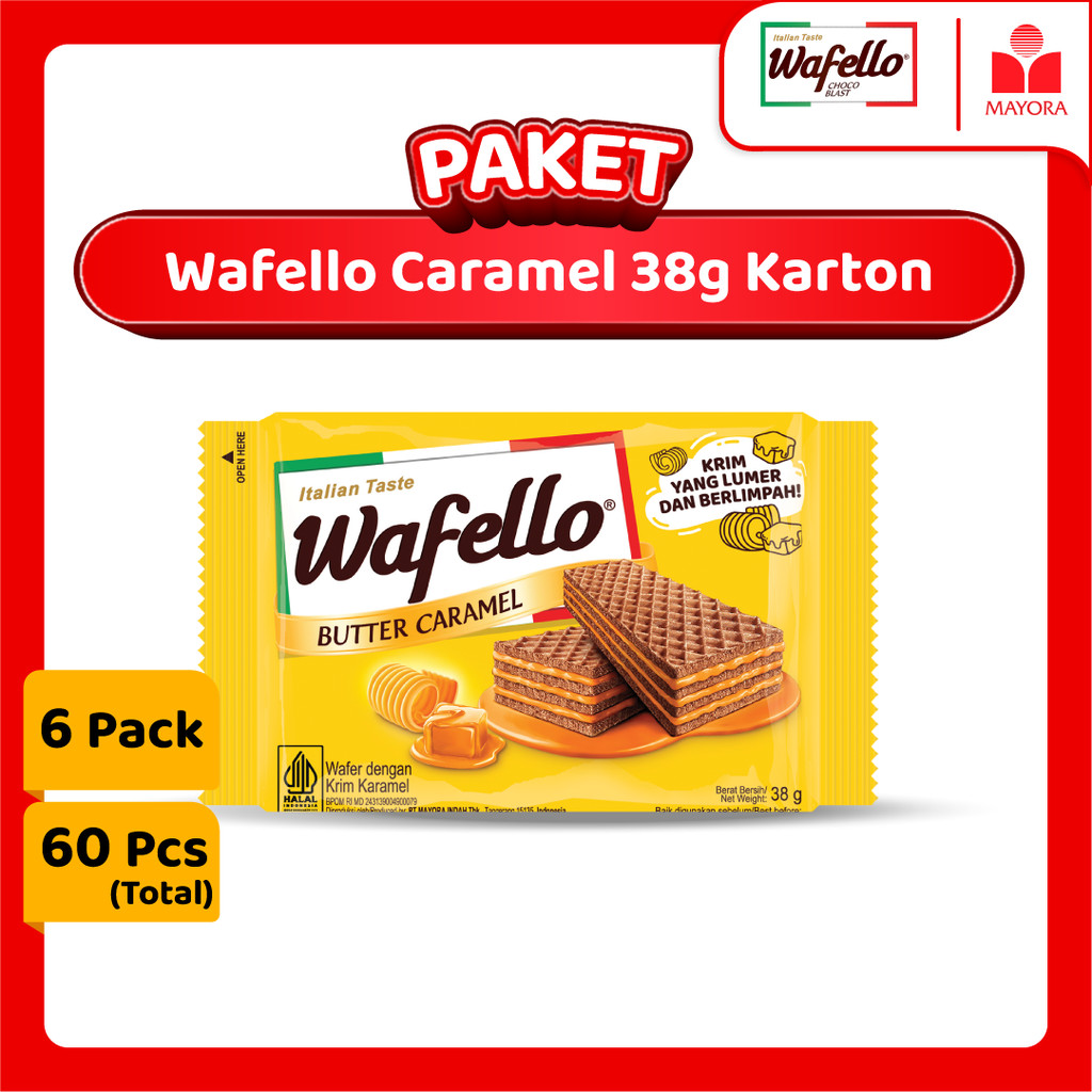 

Paket Wafer Wafello Butter Caramel 38 Gram Karton