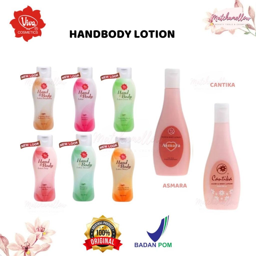 MATCHA VIVA HANDBODY LOTION ASMARA CANTIKA CENDANA - LOTION VIVA 100ML HAND BODY