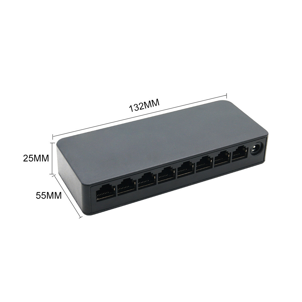 KuWFi 8 Ports Ethernet Switch 10/100/1000Mbps Desktop Gigabit Network Switch Adapter RJ45 Ethernet S