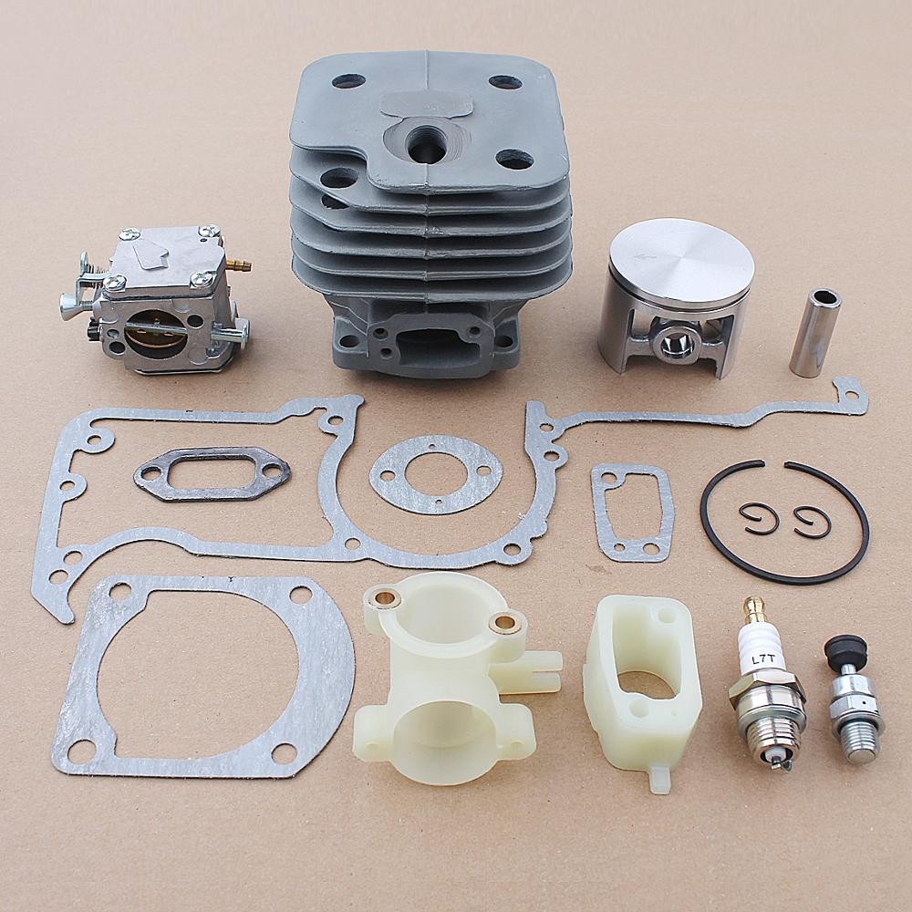 52mm Nikasil Cylinder Piston Carburetor Kit For Husqvarna 268 272 272K 272XP 61 Chainsaw 574331601, 