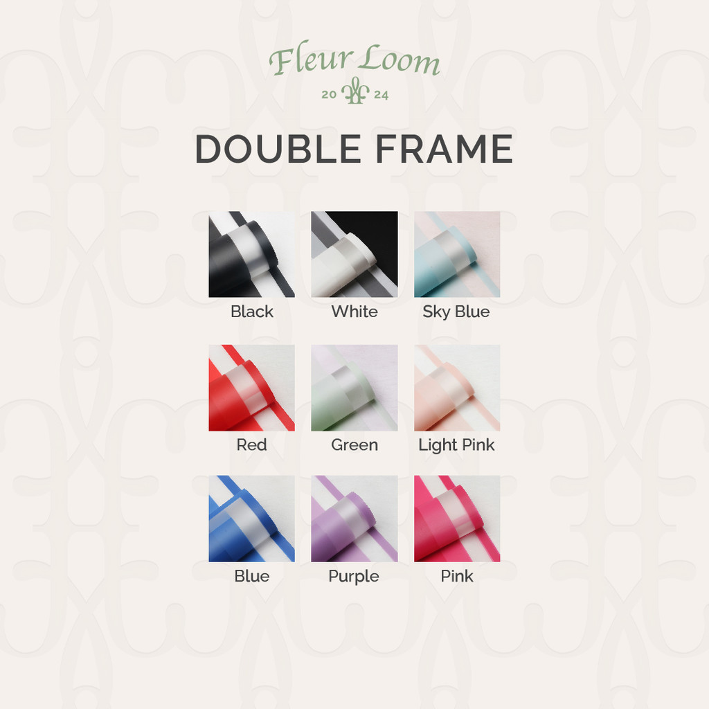 

Fleur Loom - (Pack) Kertas Buket Double Frame / Border Line Frame / King Frame Wrapping Paper