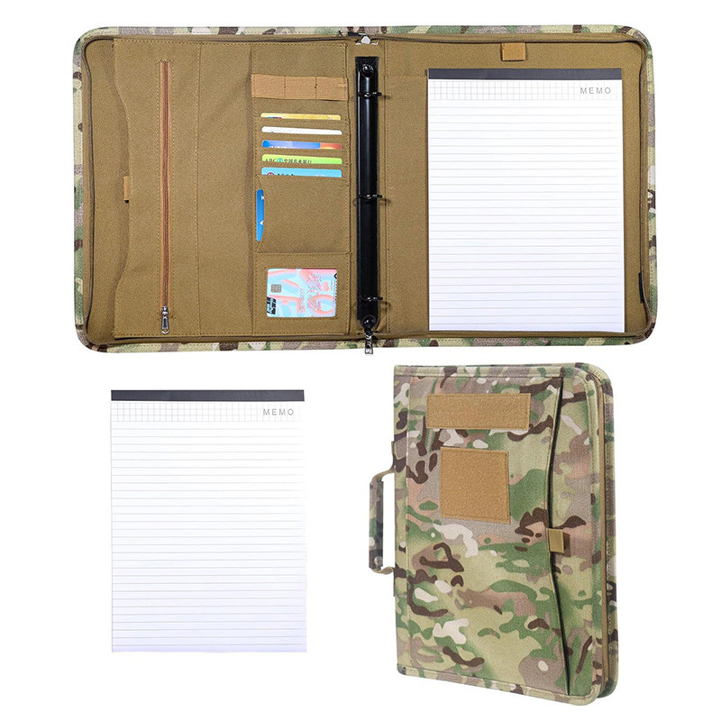 

Outdoor Padfolio Ring Binder with Sheets of Loose-Leaf Paper Memorandum A4 A5 A6 Weatherproof Tactical Notebook DROPSHIPPING