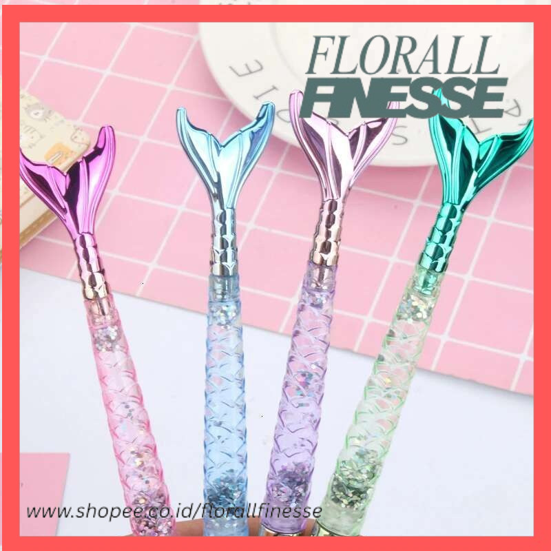 

1 Pcs Cute Mermaid Gel Pen Kawaii Quicksand Handle Shiny School Office Supplies Stationery Gift Funny Pretty Japanese Korean
