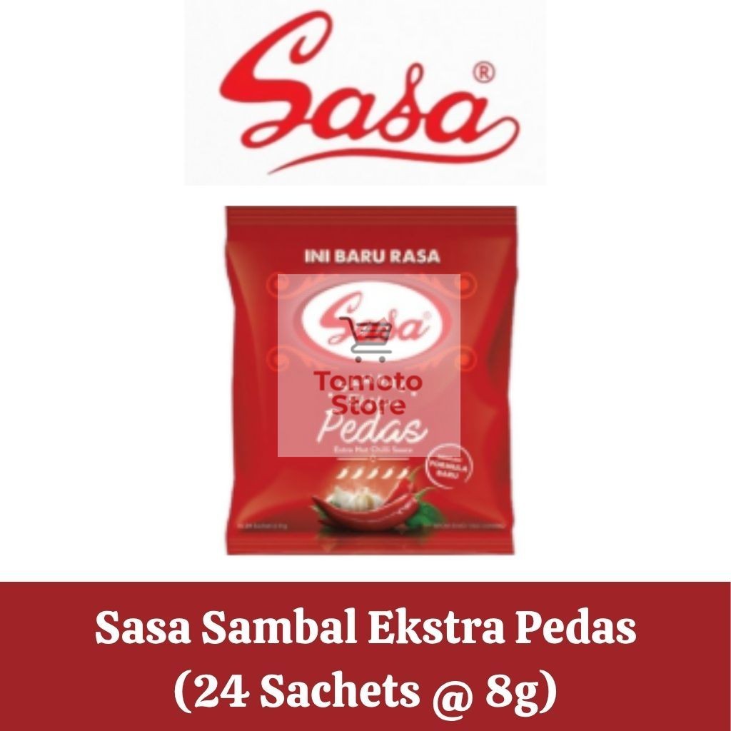 

✨ TOMOTOSTORE ✨ SASA Saus Sambal Extra Hot Sachet Renceng (Isi 24 Sachet)