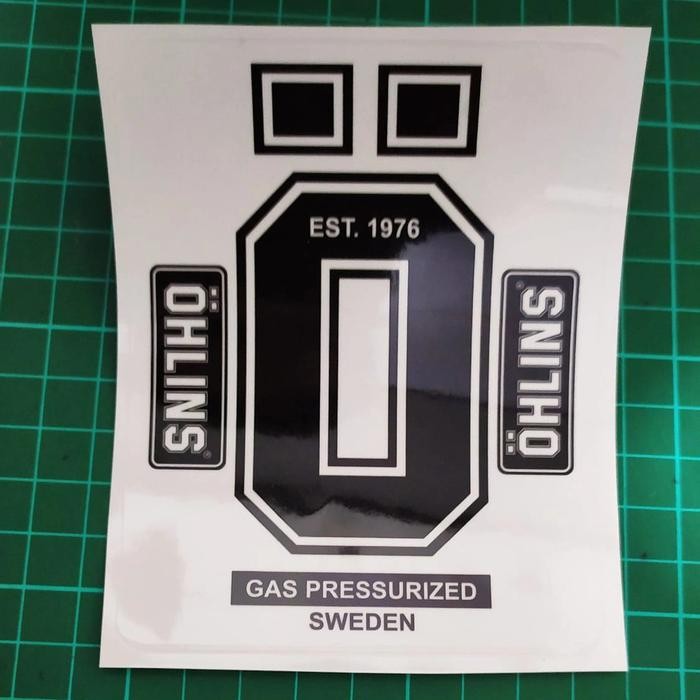 STICKER OHLINS SHOCK UPSIDEDOWN DEPAN KLX 150 BF D-TRACKER CRF WR155