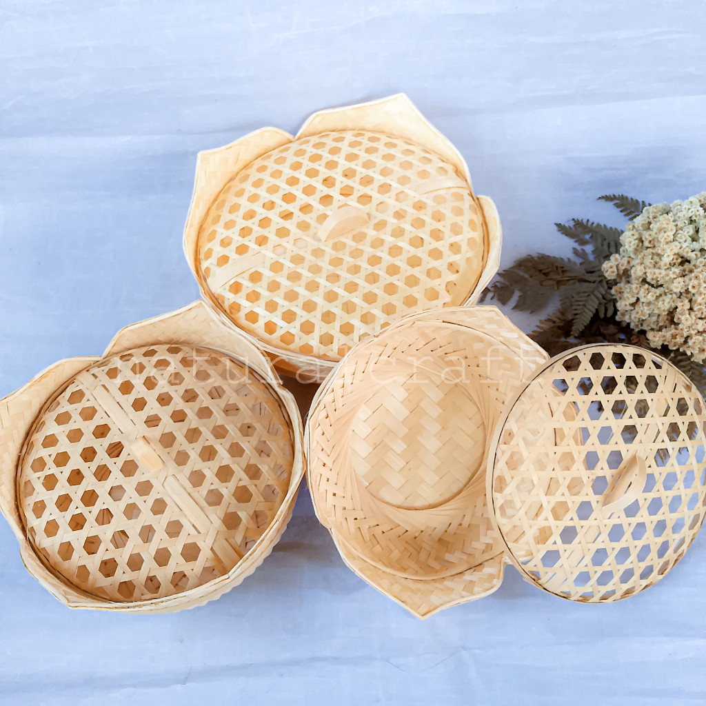 

(B117) Teratai Bambu Exclusive l Wadah Buah l Wadah Hampers l Parcel l Hadiah l Hantaran l Seserahanl Nikahan l Syukuran l Naturalcraft