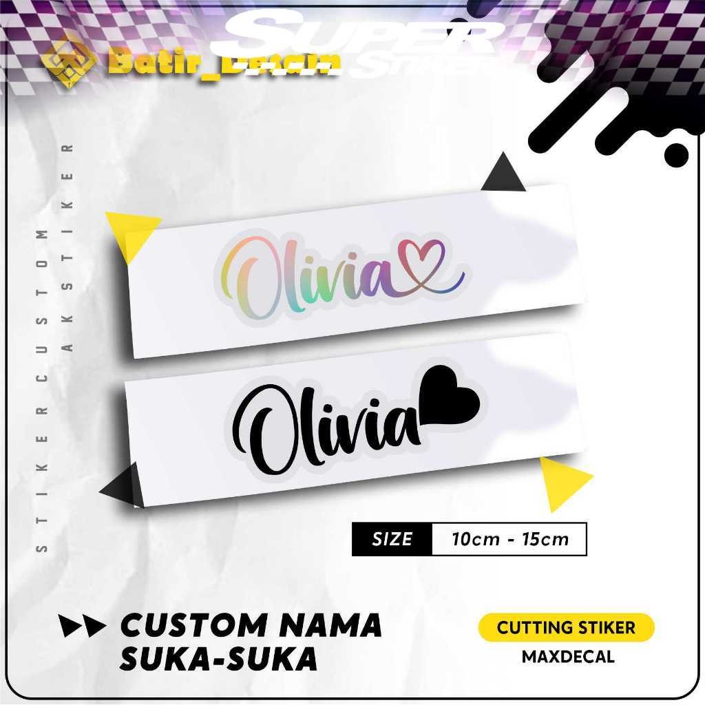 

(SEHARI JADI!!) STIKER CUTTING NAMA CUSTOM/STIKER TIMBUL ANTI AIR (TANPA MINIMAL ORDER)
