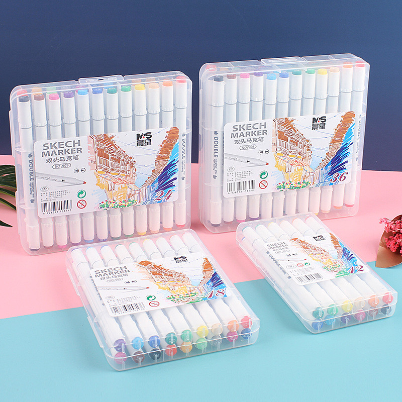 

12 color /18 color /24 color /36 color double head box marker cartoon painting watercolor pen set