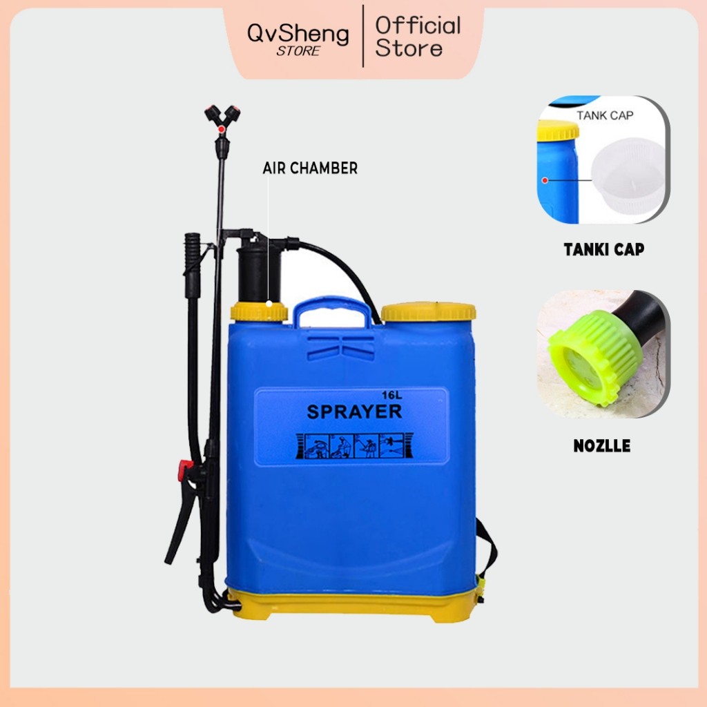 WOKER.ID Pressure Sprayer Semprotan Pompa Manual Model Gendong 16 L Semprotan Tanaman