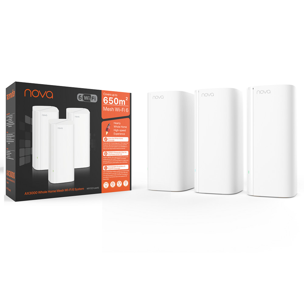 Wifi6 AX3000 Mesh WIFI Router Tenda MX12 2.4Ghz 5GHz Full Gigabit Wireless Repeater AX3000 Network E