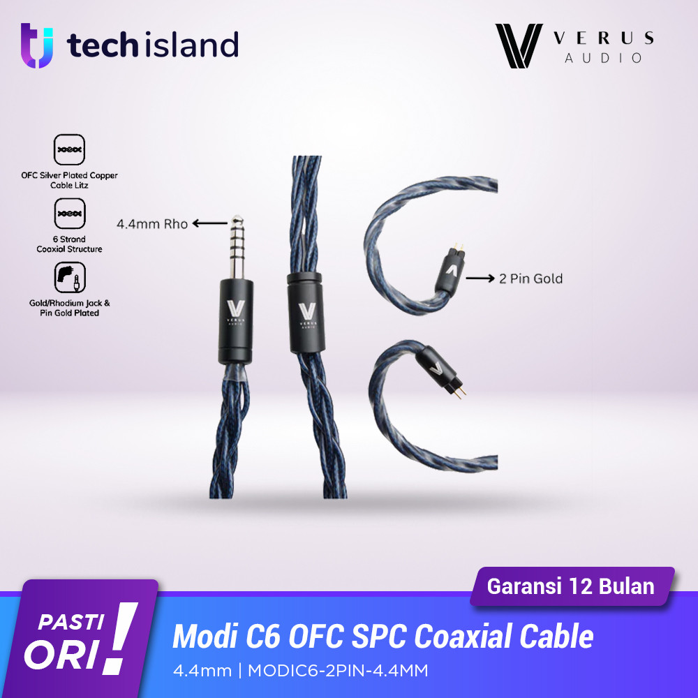 Verus Audio Modi C6 OFC SPC Coaxial Cable For In Ear Monitor Earphone Kabel IEM
