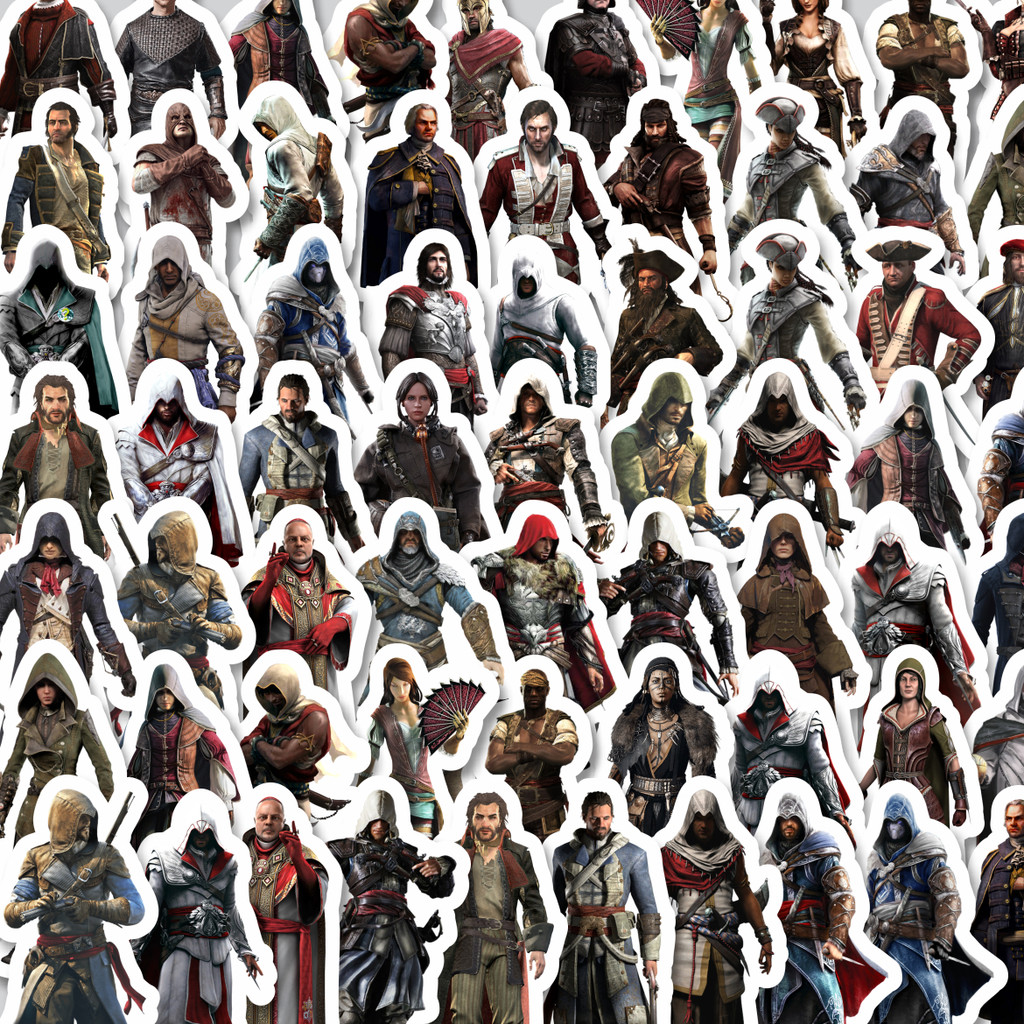

Stiker Cutting Pack Stiker Game Series Assasin's Creed Universe Mix 3 Isi 100Pcs Series Aesthetic Lucu Keren Untuk Koper Bahan Vynil