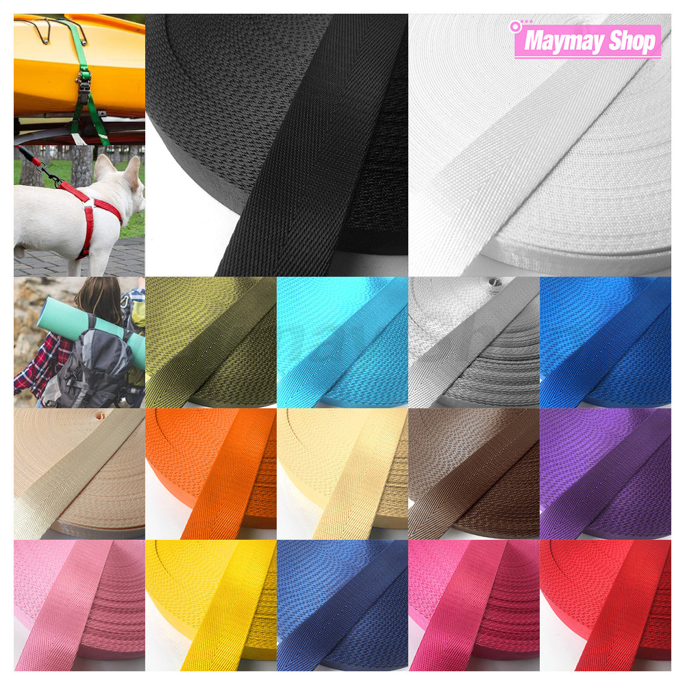 

5M 20-50mm Width Nylon Ribbon Band Webbing Tape Strap Backpack Band For Strapping Seat Belt Binding Fabric Sewing Accessories
