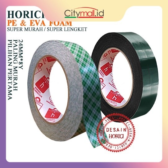 

Double Tape Busa Tebal Merk HORICI tape 24*8Y Isolasi Double Tape PE Foam EVA Foam