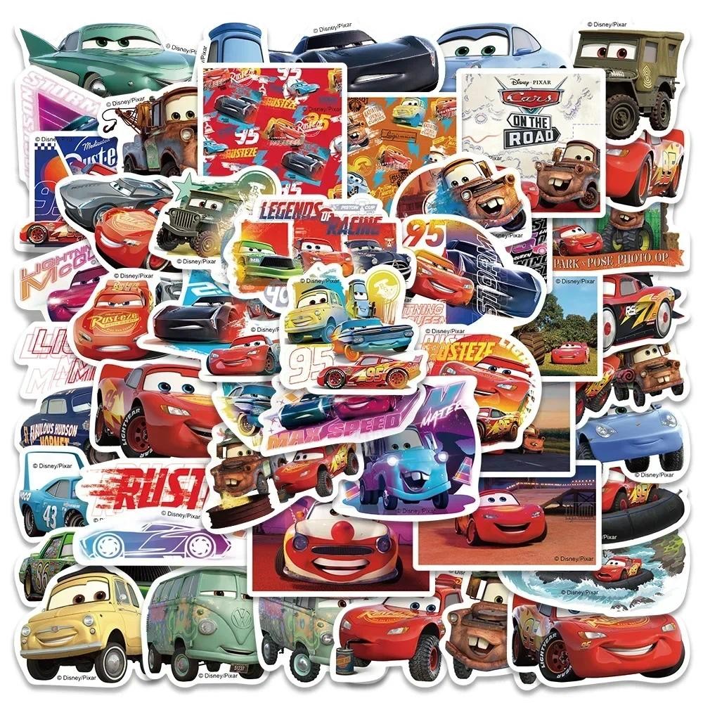 

50pcs Disney Cartoon Cars Stickers Cool Lightning Mcqueen Decals Graffiti Skateboard Luggage Laptop Anime Toy Kids Stickers