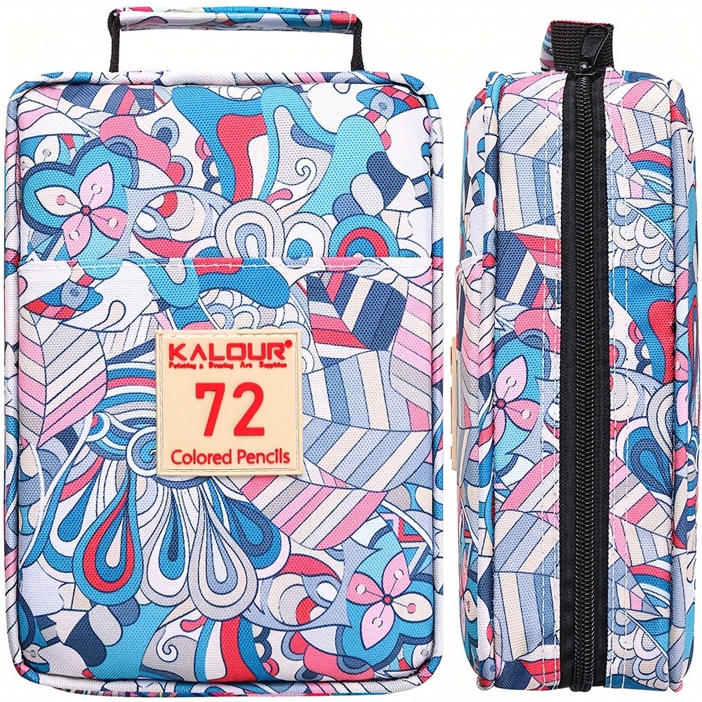 

Premium Colored Pencils for Coloring Book,Set of 72 Colors,Zipper Slot Pencil Case,with Sharpener,Soft Core(Blue)