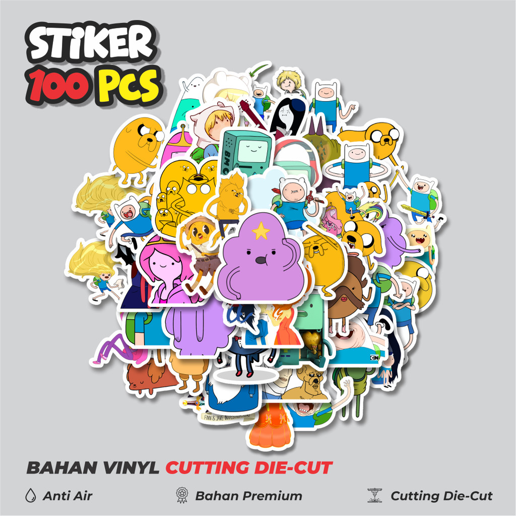 

Terbaru! 50 pcs Stiker Kartun Series Adventure Time Character Mix 4 Dekorasi Lucu Kreatif untuk Notebook, Skateboard, HP