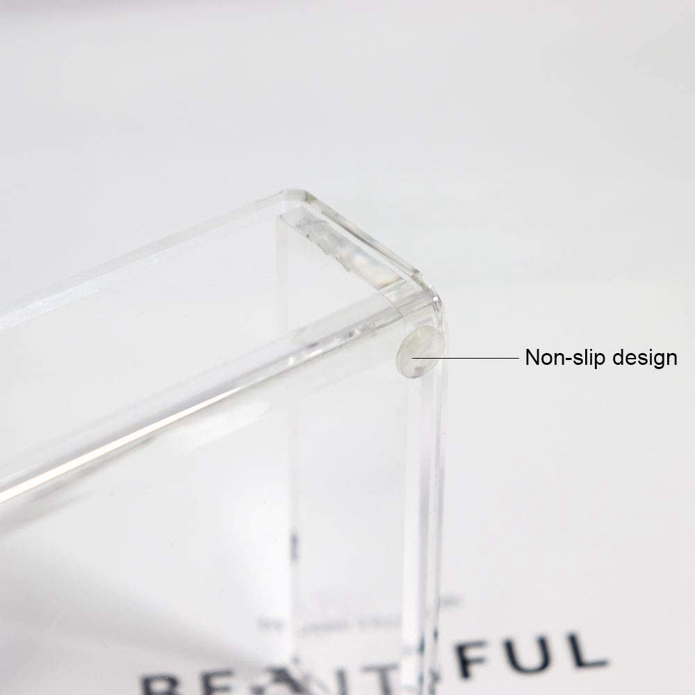 

Precisionn Acrylic Sticky Notes Pad Holder Desktop Organizer 3.5X3.3 Inch Memo Holder For Office Home Desk Supplies(Gold)