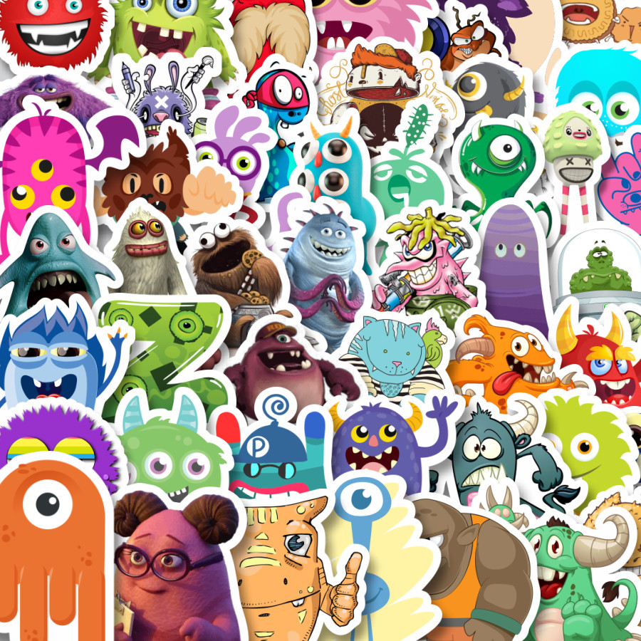 

Stiker Cutting Pack Stiker Monster Art Illustration Karakter Mix 4 Isi 100Pcs Series Aesthetic Lucu Keren Untuk Koper Bahan Vynil