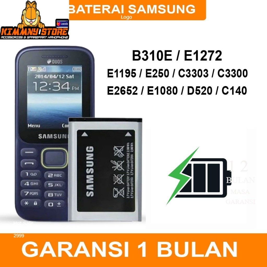 BATTERY SAMSUNG B310E / E1272 / E1195 / E250 / C3303 / C3300 / E2652 / E1080 / D520 / C140 ORIGINAL 