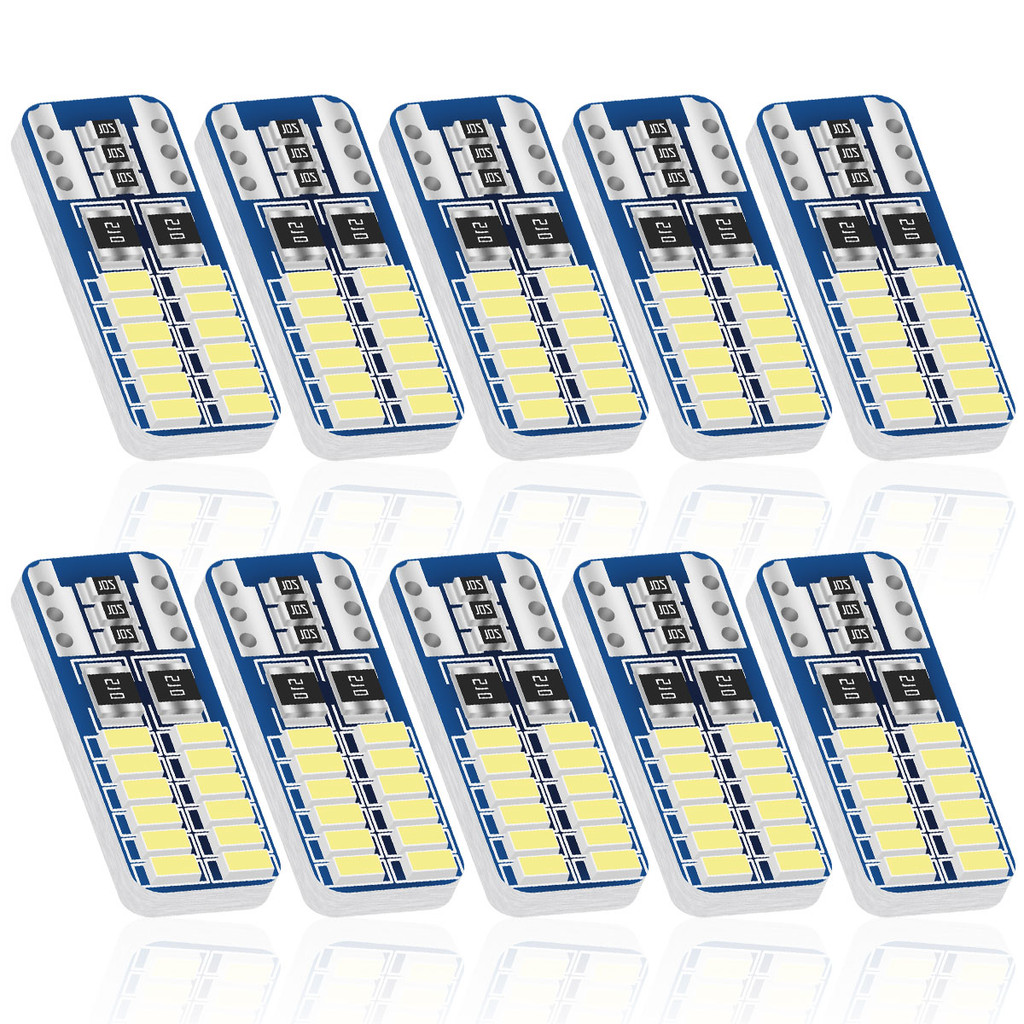 2/6/10/20PCS T10 W5W LED Car Interior Light T10 24 SMD 3014 ip Warm White Ice Blue Clearance Lamp Au