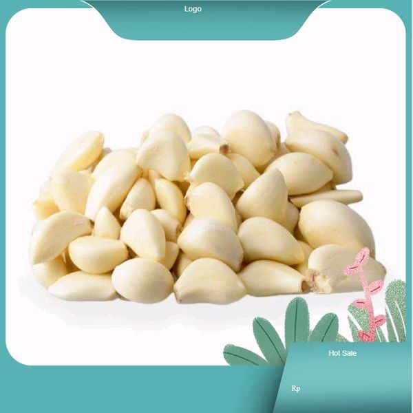 

Bawang Putih Bersih yang sudah dikupas - Produk Sederhana tanpa Detail Tambahan