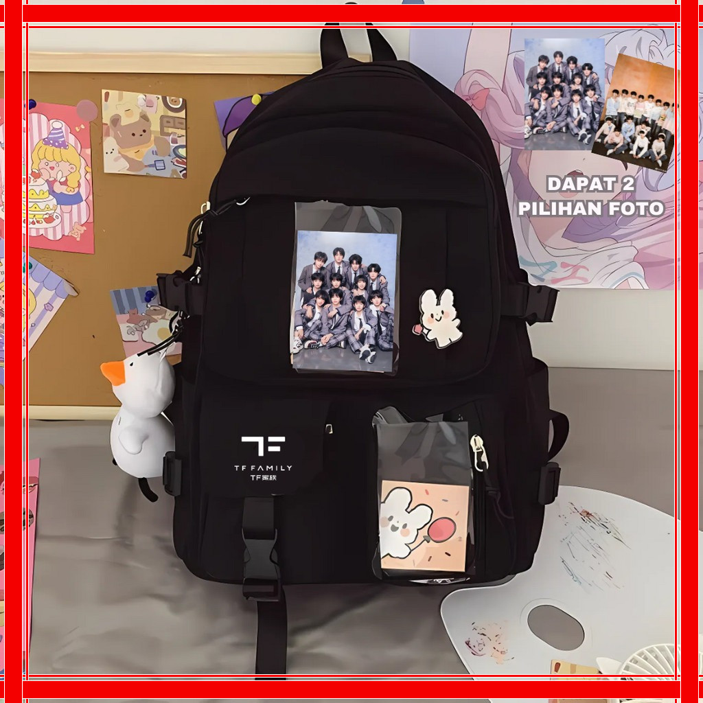 RAFATA [TS CPOP] TAS RANSEL TFFAMILY GEN 4 MURAH CANVAS TAS SEKOLAH AJARAN BARU TAS WANITA TAS CANTI