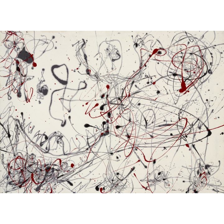 

100% handmade Oil Painting reproduction on linen canvas,number 4 gray and red 1948 by pable picasso,Free Shipping,Museum Quality