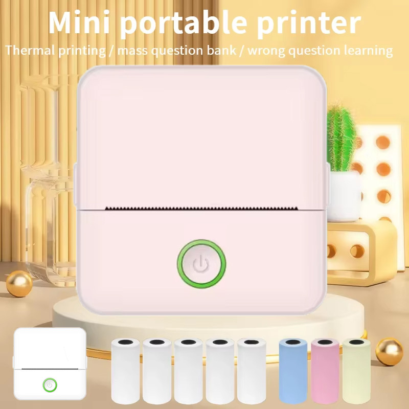 

X6 mini HD printer portable sticker label Printer Bluetooth pocket thermal printer with paper for student note inkless printing