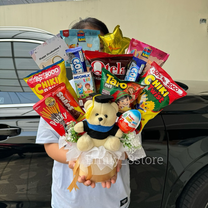 

(Ready siap Kirim)Buket Snack Bloom box Large Size | Bucket boneka wisuda anak | snack bloom box | kado hadiah wisuda | buket wisuda murah | buket snack makanan ringan untuk wisuda | kado ulang tahun anak | kado ultah cowok hadiah anak | kado kelulusan