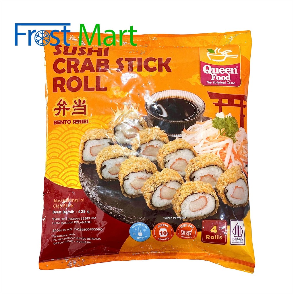 

Sushi Crab Stick Roll Queen Food isi 4 Roll 400Gr