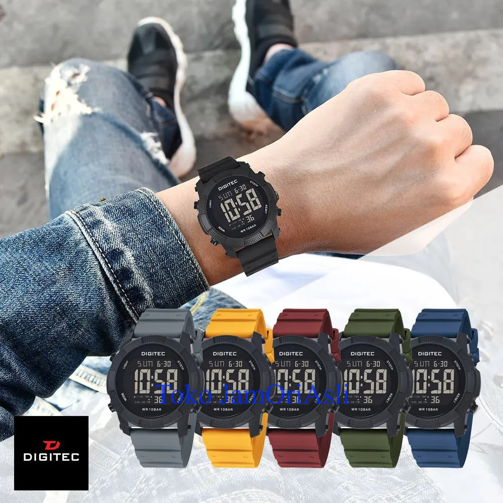 Promo Original Jam Tangan Digital Digitec DG-5189T DG-5189 DG5189 Garansi Resmi 1 Tahun