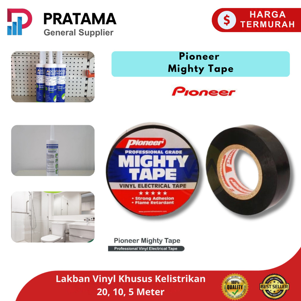 

Pioneer Mighty Tape Solasi Listrik Tahan Api - Lakban kabel listrik