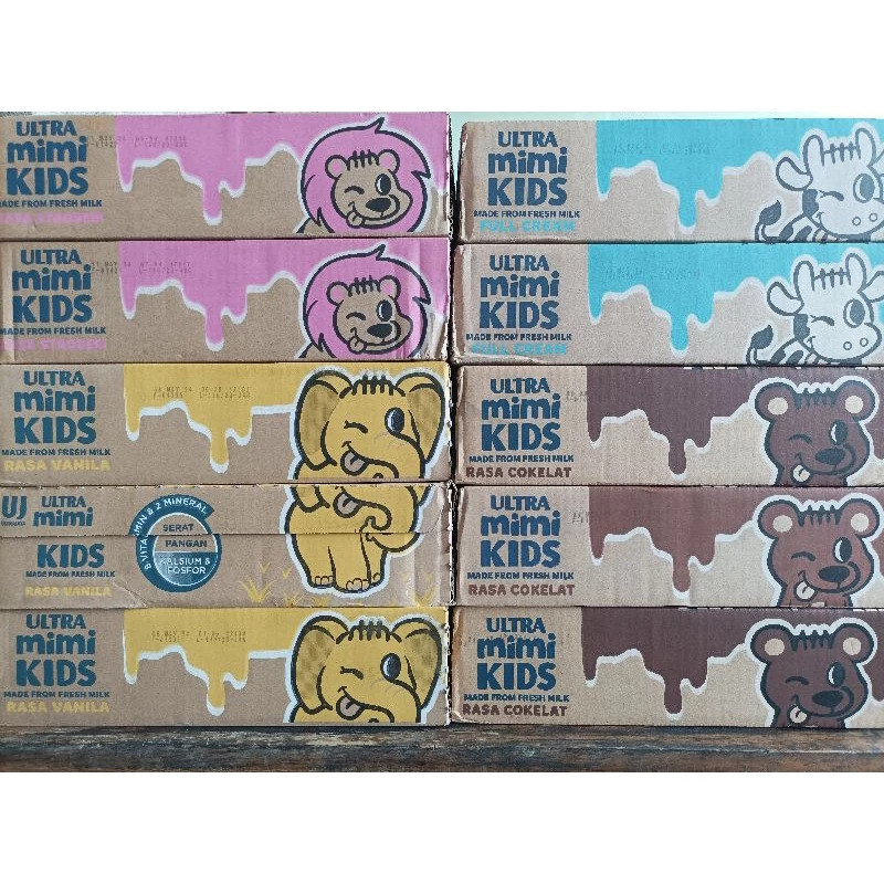 

SSG Ultra Mimi Kids Susu UHT 125ml 1 Karton isi 40pcs (1dos)/INDOMILK KIDS 115ml (1 DUS)UHT