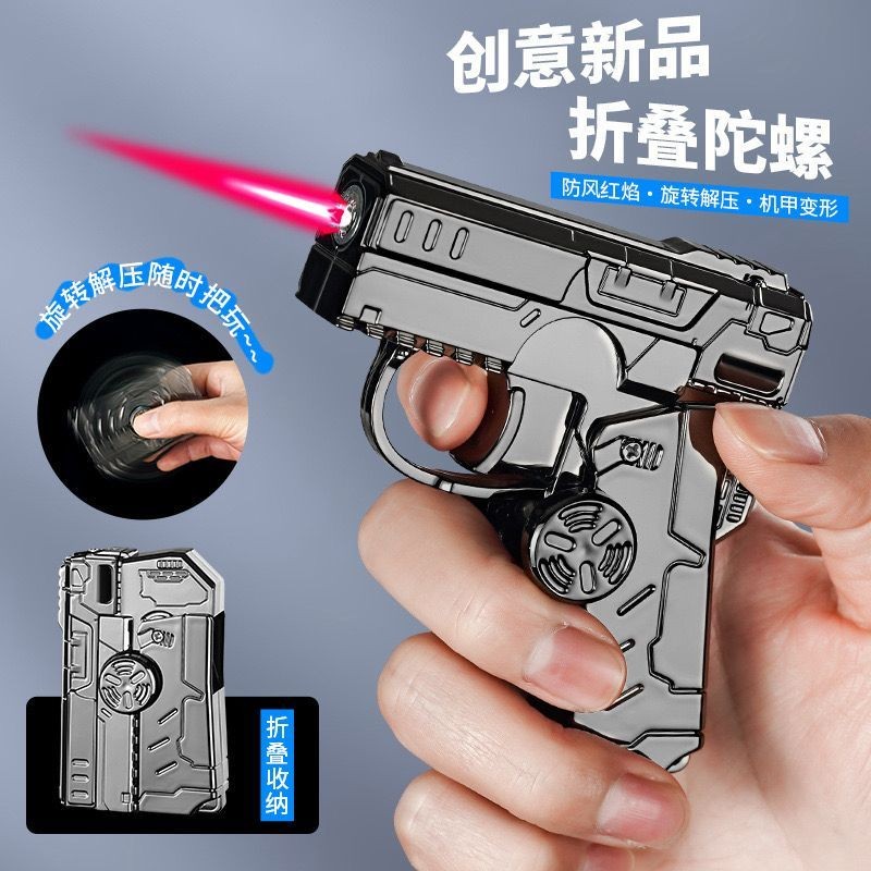 Promo Terbaru Mancis Korek Model Spinner Mini Bisa Di Putar Spin Bara Merah Gas Lighter Unik Fidget 