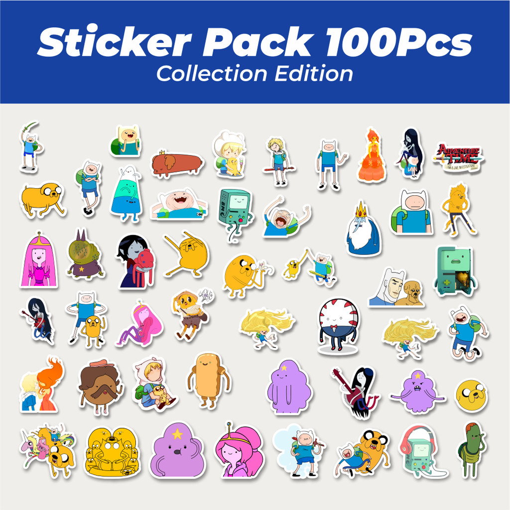 

Hot Stiker Kartun Series Adventure Time Character Mix 4 Lucu Anti Air Stikers Berperekat Waterproof Sticker Decal Buat Motor Helm Buku Journal Koper Casing HP Laptop Botol Minum