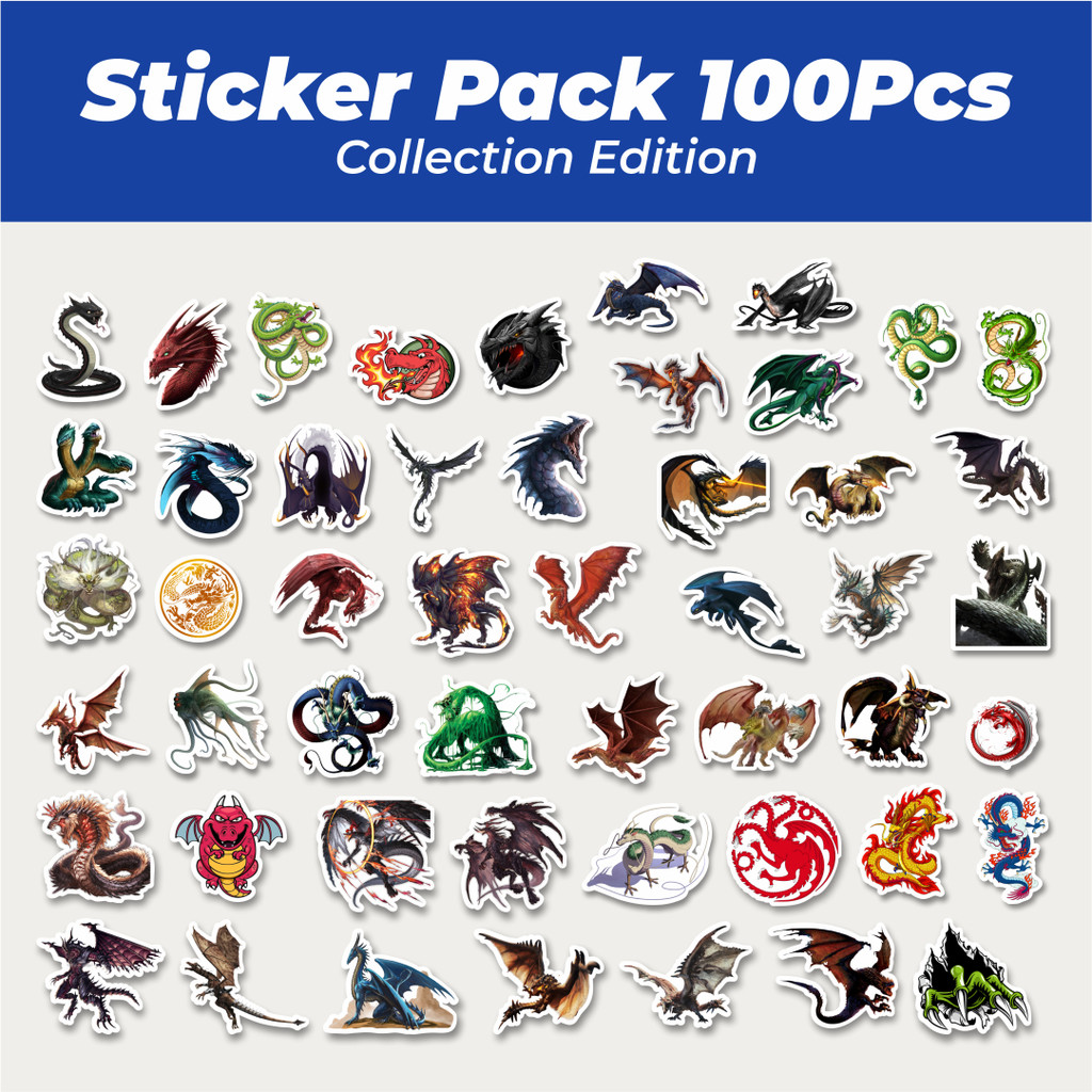

Hot Stiker Dragon Illustration Mix 2 [Ilustrasi Naga] Lucu Anti Air Stikers Berperekat Waterproof Sticker Decal Buat Motor Helm Buku Journal Koper Casing HP Laptop Botol Minum