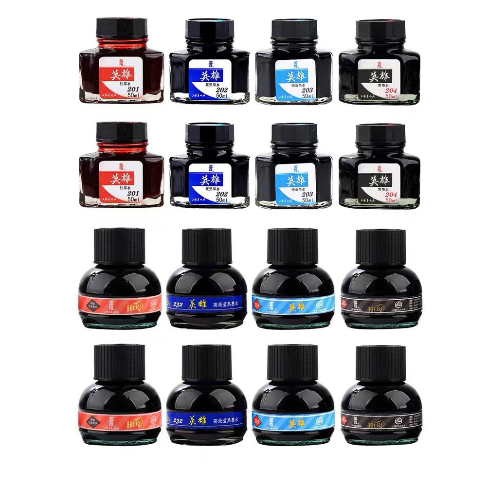 

50/70/75ML Fountain Pen Ink Pigment Water-Based Dye Refilling Ink Stationery School High Quality Writing Fountain Ink Black/Red