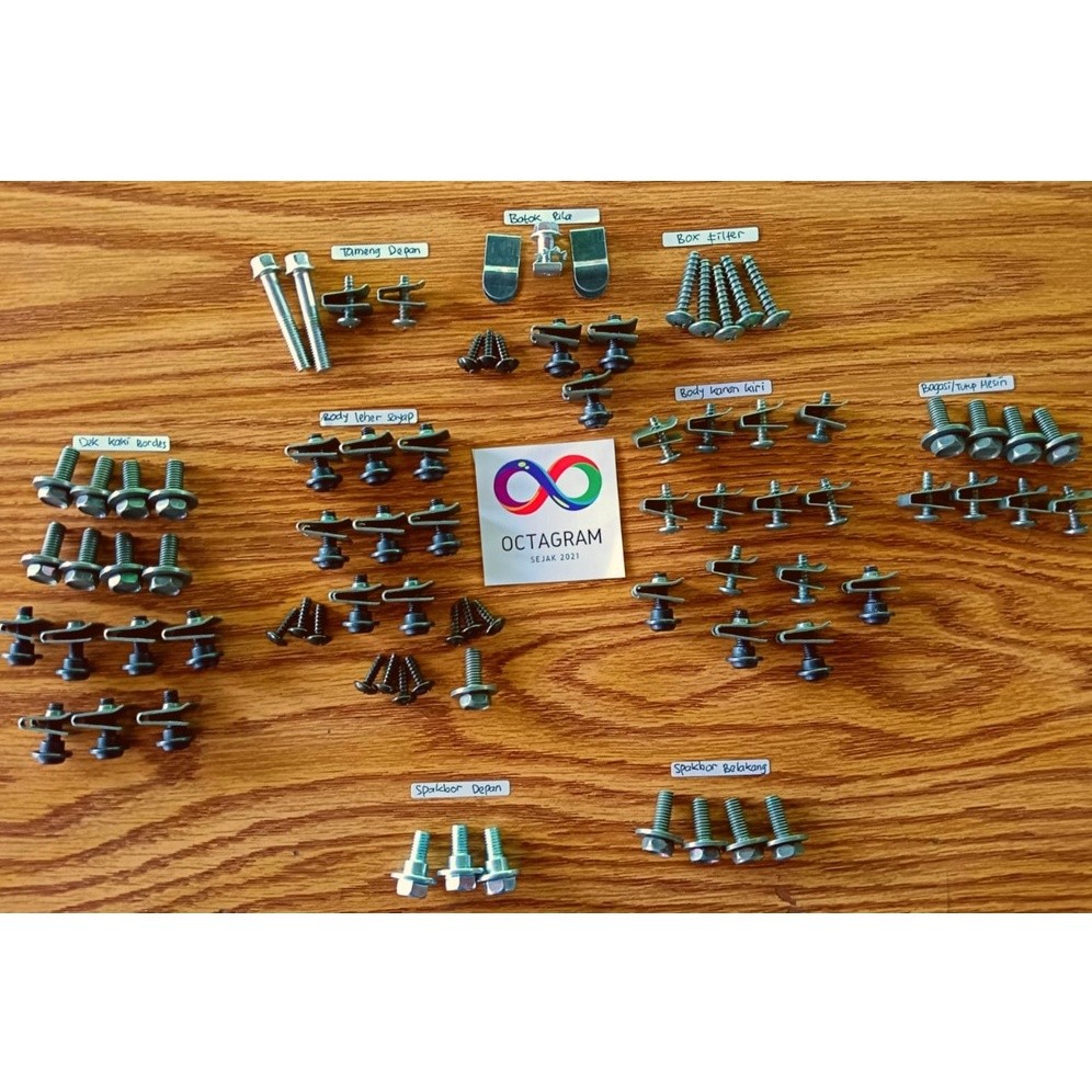 COD / Promo / Original / Baut Scoopy Fi Full Set / Baut Honda Scoopy Fi New Full Set Full Body Motor