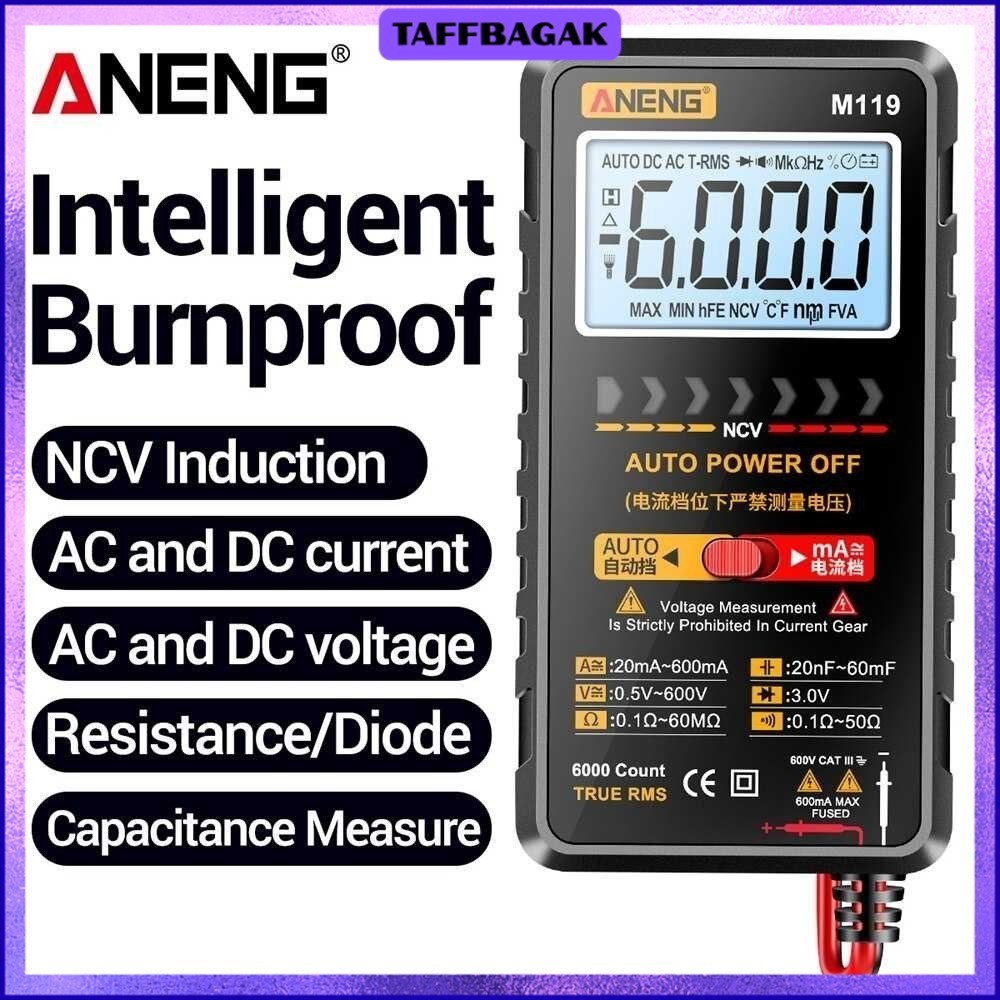 ANENG Digital Multimeter Multitester Voltage Tester with NCV Sensing - M119