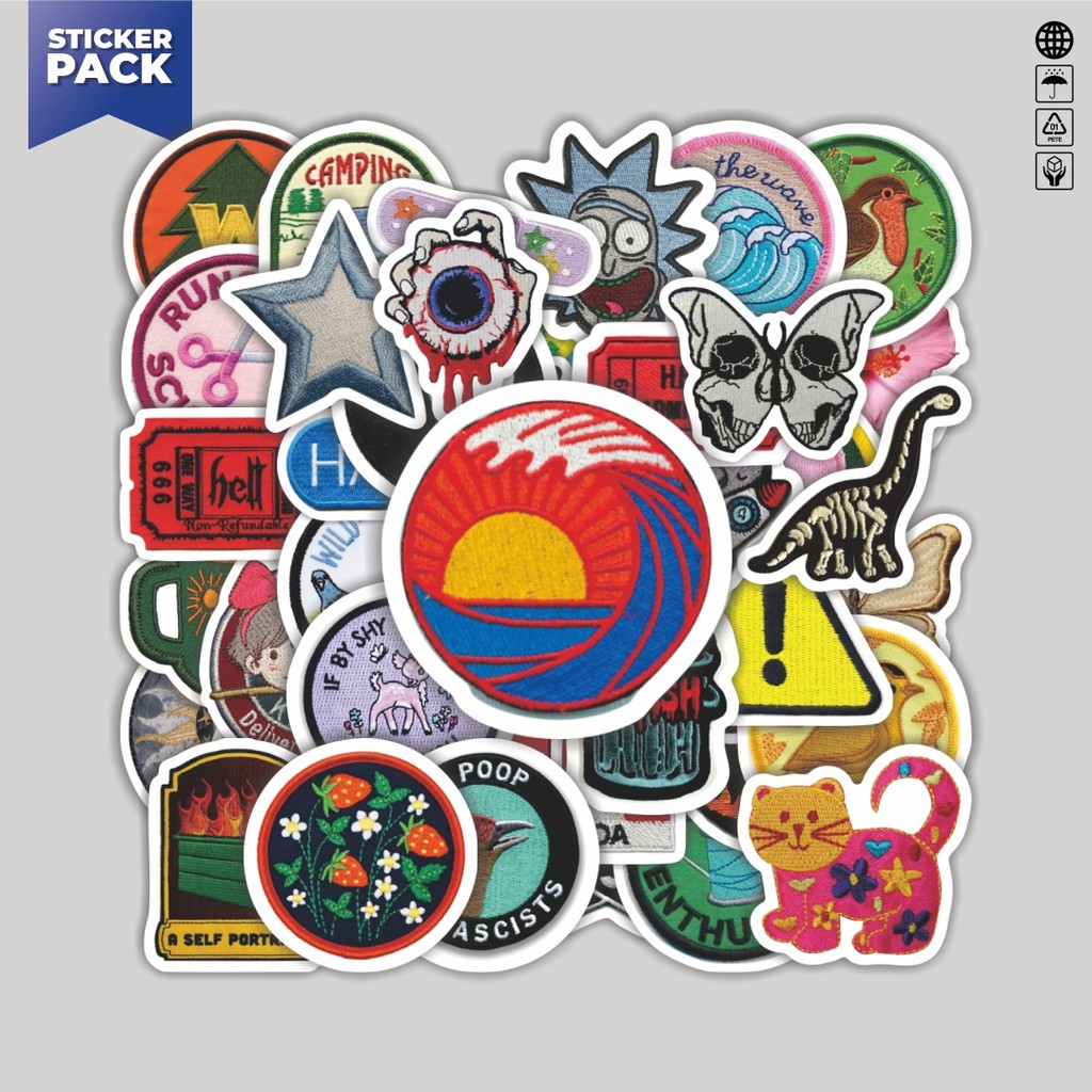 

[100PCS]Stiker Pack Stiker Patch V14 Aesthetic Vinyl Anti Air Dekorasi Sticker Laptop Buku Journal Koper Helm Casing HP Gitar Helm Skateboard