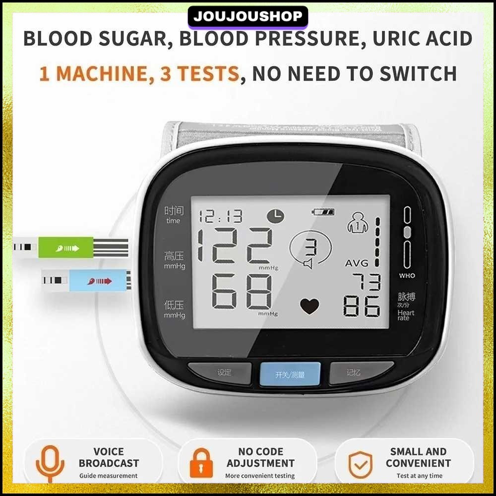 TaffOmicron Tensimeter Digital Pengukur Tekanan Darah Gula Darah - GUP-W5