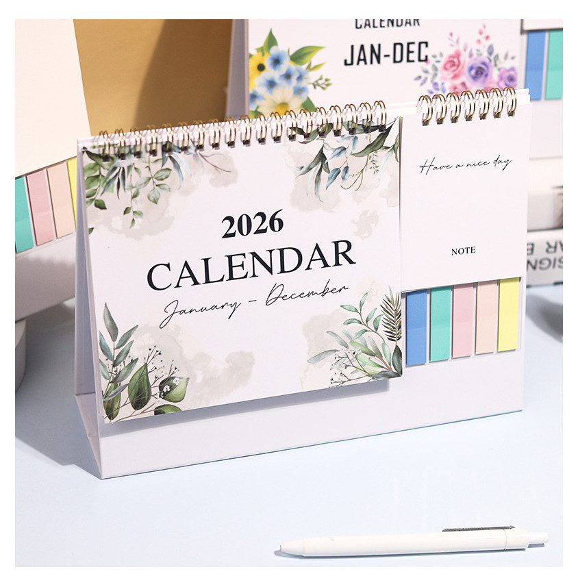 

Desk Calendar 2026 with Stickers Reminder Daily Scheduler Table Planner Yearly Agenda Organizer for Home Office School Calendar
