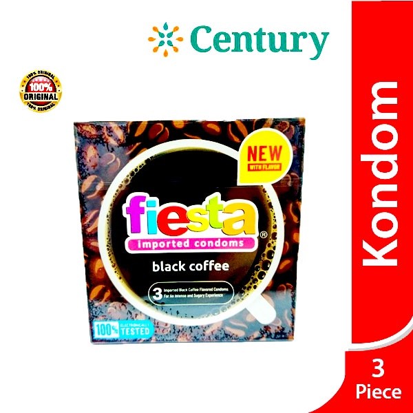 NAMA BARANG BISA DI CORET Fiesta Black Coffe Condoms 3's / Alat Kontrasepsi / Kebutuhan Pria BARU