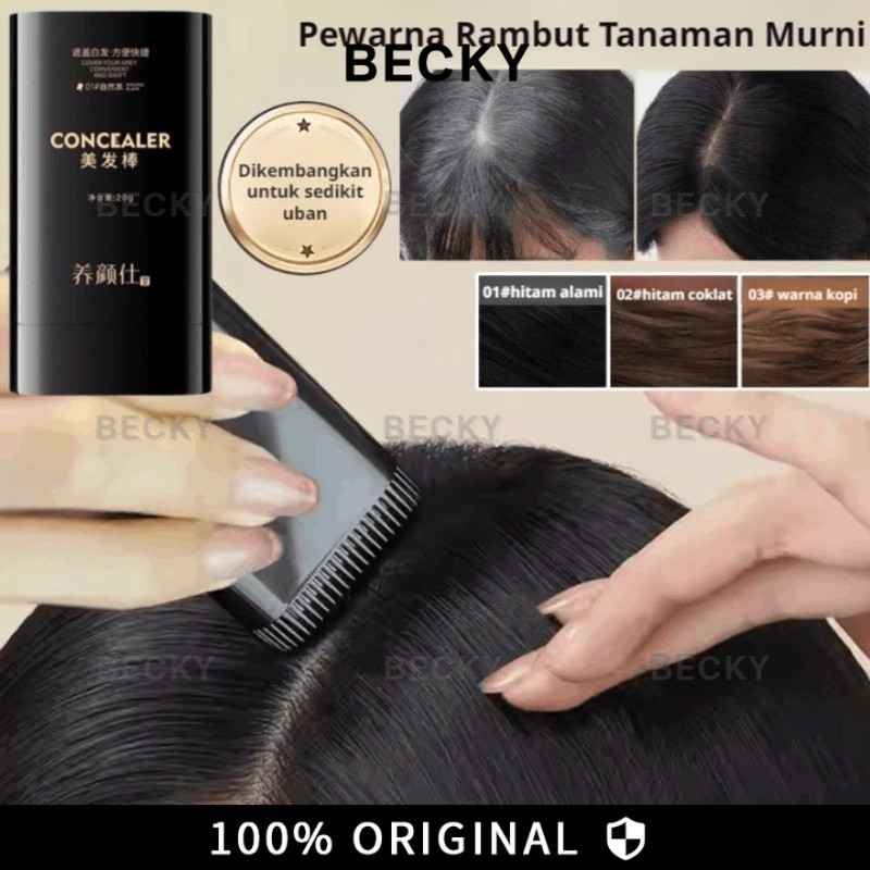 COD ORI BECKY  Penutup Uban Permanen/Alat Semir Rambut /Cat Rambut /Penghitam Rambut Uban Permanen/S