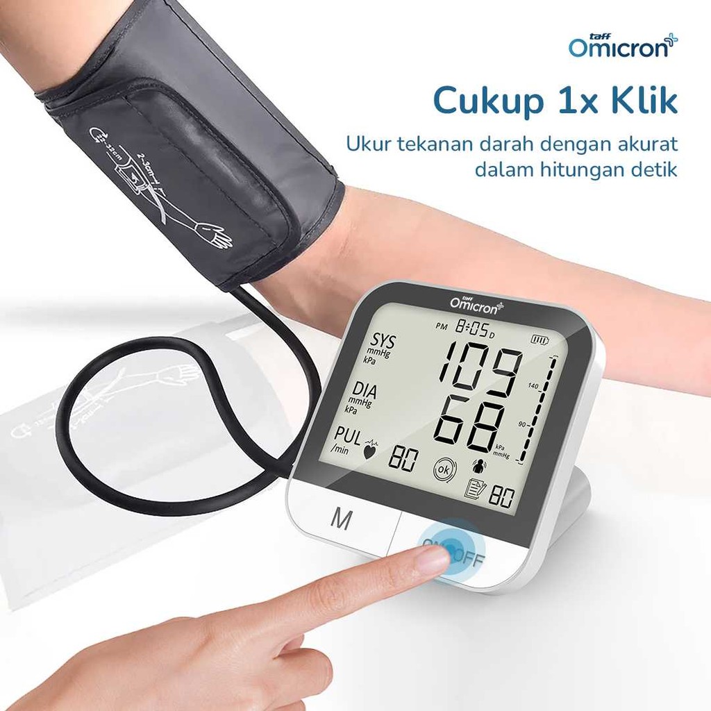 Tensimeter Digital Pengukur Tekanan Darah English Voice  BMPA7VL Quality TaffOmicron