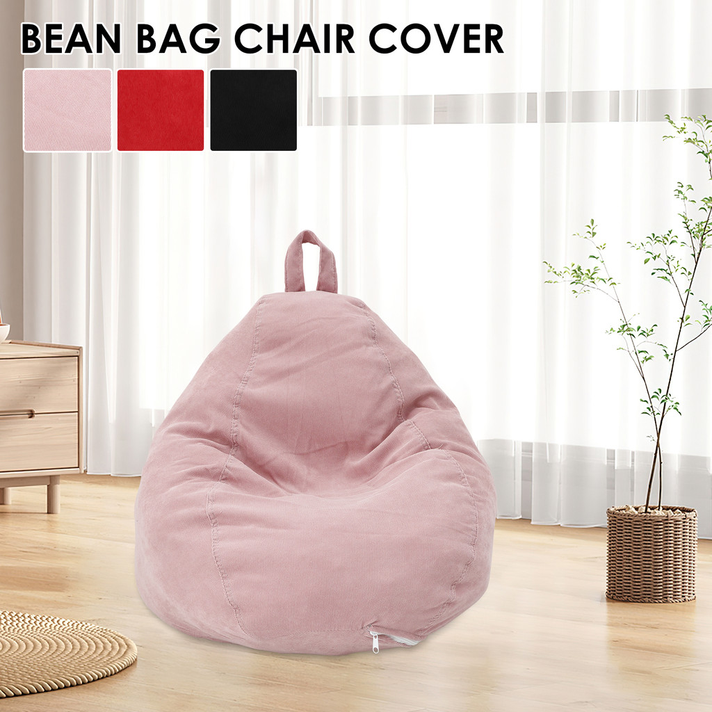 Bean Bag Chair Cover Soft Corduroy Bean Bag Cover without Filler Washable Lazy Beanbag Chair Cover S